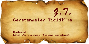 Gerstenmeier Ticiána névjegykártya